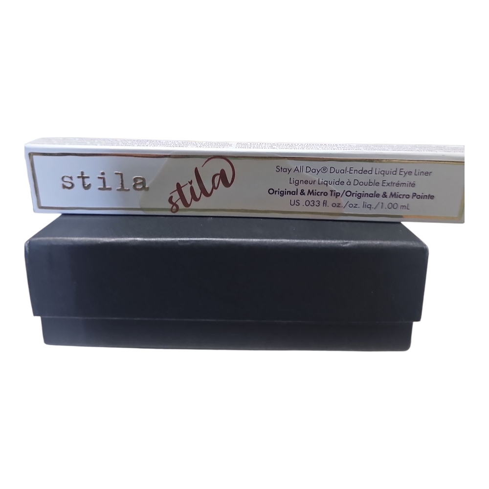 Stila Stay All Day Dual-Ended Eye Liner in Black NEW‎ Sealed Box